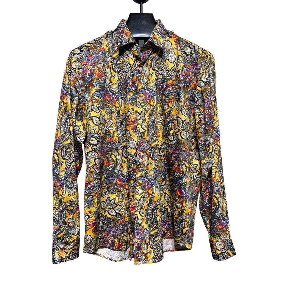 Kalmin Ross Regular Fit Bloom Men's Button Down Shirt XXL